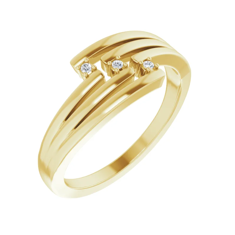 14K Yellow Diamond Ring