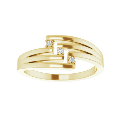 14K Yellow Diamond Ring