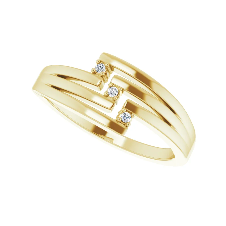 14K Yellow Diamond Ring