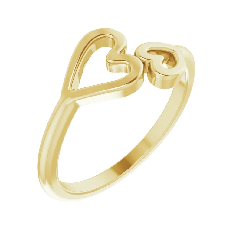 Double Hearts Ring