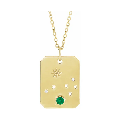 14K Gold Zodiac Constellation Necklace