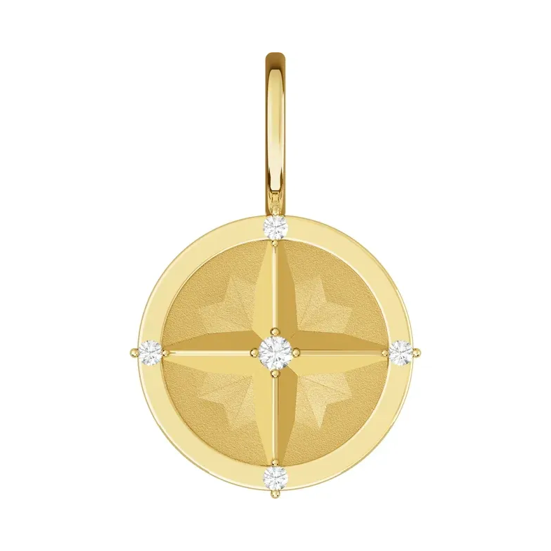 Diamond Compass Necklace