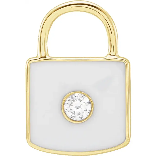 Enamel Lock Charm