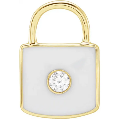 Enamel Lock Charm