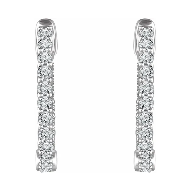 Diamond Inside-Outside Hoop Earrings