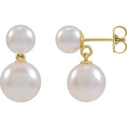 White Akoya Pearl Earrings