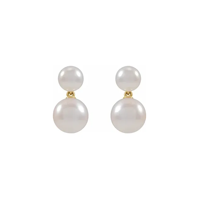 White Akoya Pearl Earrings