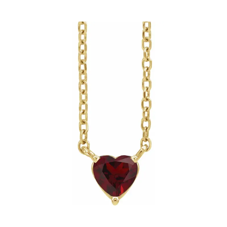 Natural Citrine Heart Necklace