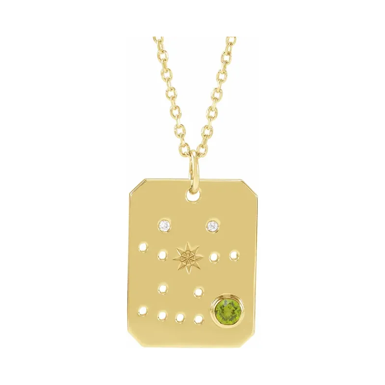 14K Gold Zodiac Constellation Necklace