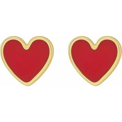 Heart Stud Earrings