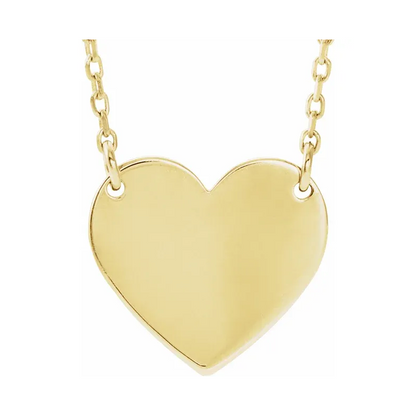 Engravable Heart Necklace