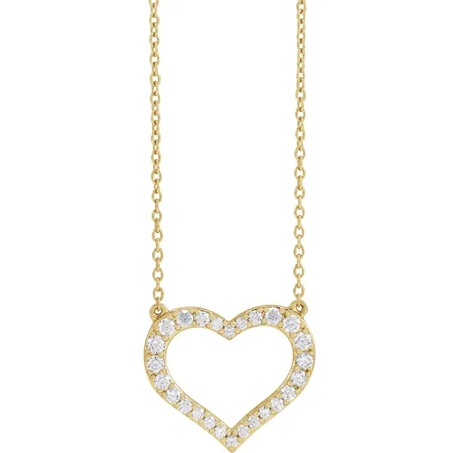 Lab-Grown Diamond Heart Necklace