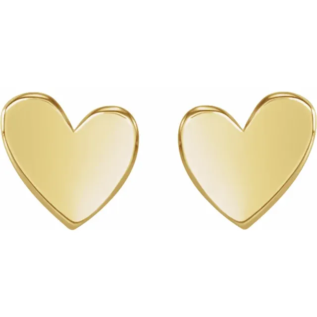 Asymmetrical Heart Earrings