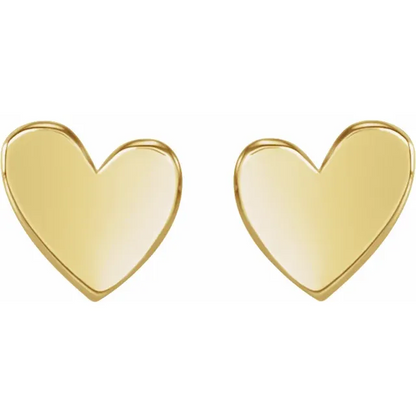 Asymmetrical Heart Earrings