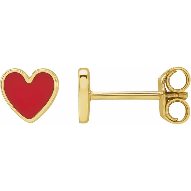 Heart Stud Earrings