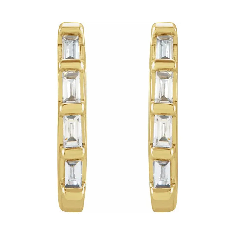 Diamond Huggie Earrings