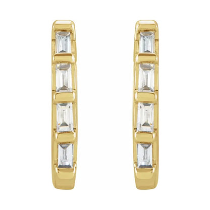 Diamond Huggie Earrings