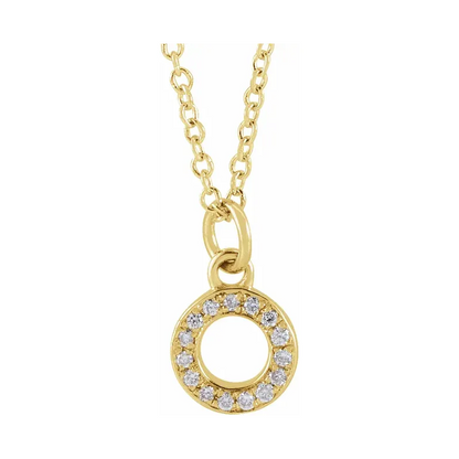 Natural Diamond Initial Necklace