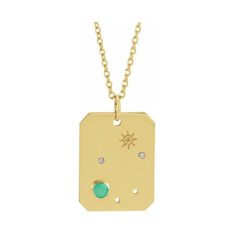 14K Gold Zodiac Constellation Necklace