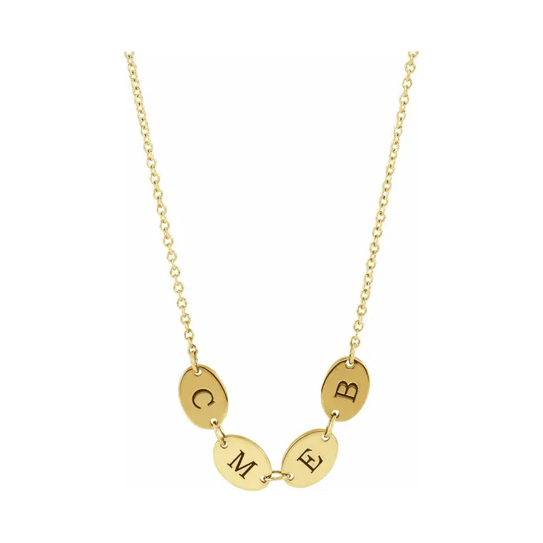 Engravable Family Disc Necklace