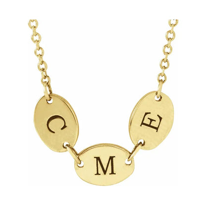 Engravable Family Disc Necklace