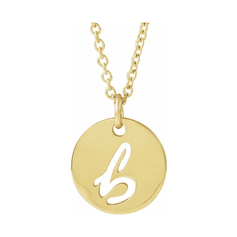 Script Initial 16-18&quot; Necklace