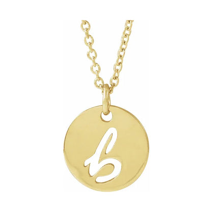 Script Initial 16-18&quot; Necklace