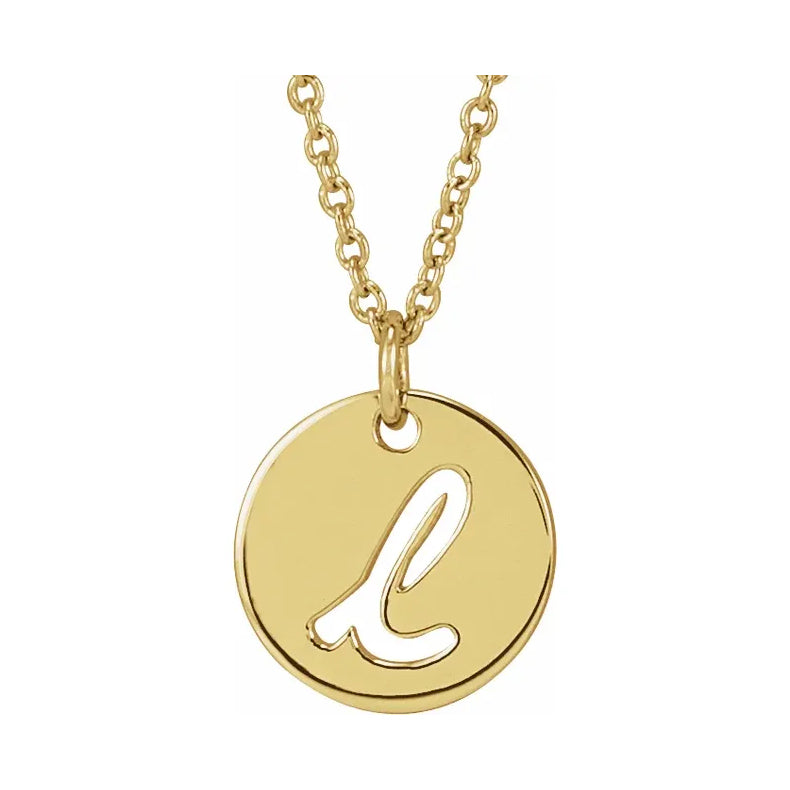 Script Initial 16-18&quot; Necklace