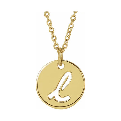 Script Initial 16-18&quot; Necklace