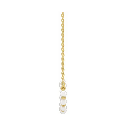 14K Yellow Gold Pearl necklace