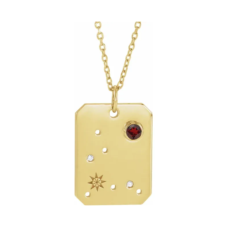 14K Gold Zodiac Constellation Necklace