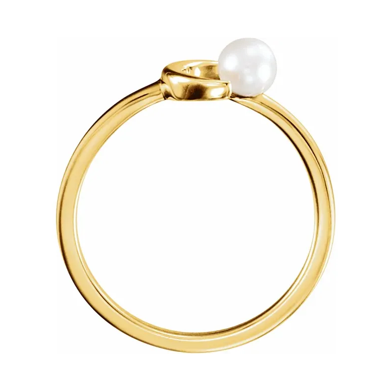 Pearl Crescent Moon Ring