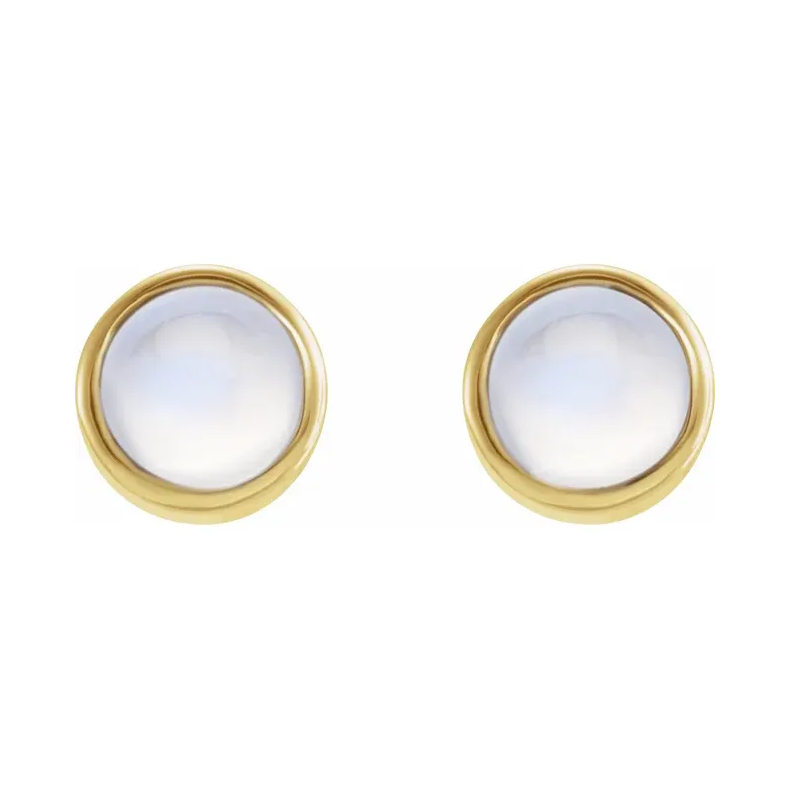 Natural Onyx Bezel-Set Earrings