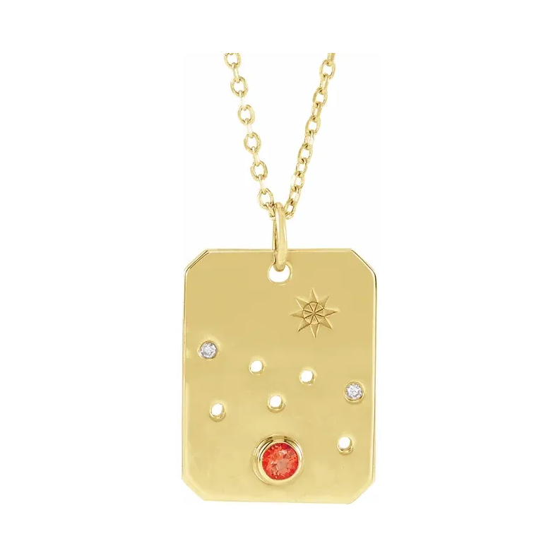 14K Gold Zodiac Constellation Necklace